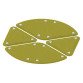Pannelli fonoassorbenti Quadrifoglio LightSound petalo + triangolo Verde prato 280 x 500 mm 3 unità