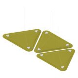 Pannelli fonoassorbenti Quadrifoglio LightSound triangolo Verde prato 280 x 500 mm 3 unità