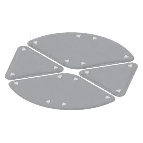 Pannelli fonoassorbenti Quadrifoglio LightSound petalo + triangolo Grigio 280 x 500 mm 3 unità