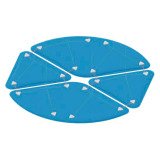 Pannelli fonoassorbenti Quadrifoglio LightSound petalo + triangolo Azzurro 280 x 500 mm 3 unità