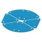 Pannelli fonoassorbenti Quadrifoglio LightSound petalo + triangolo Azzurro 280 x 500 mm 3 unità