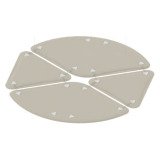 Pannelli fonoassorbenti Quadrifoglio LightSound petalo + triangolo Beige 280 x 500 mm 3 unità