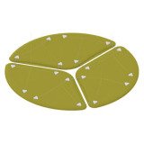 Pannelli fonoassorbenti Quadrifoglio LightSound petalo Verde prato 280 x 500 mm 3 unità