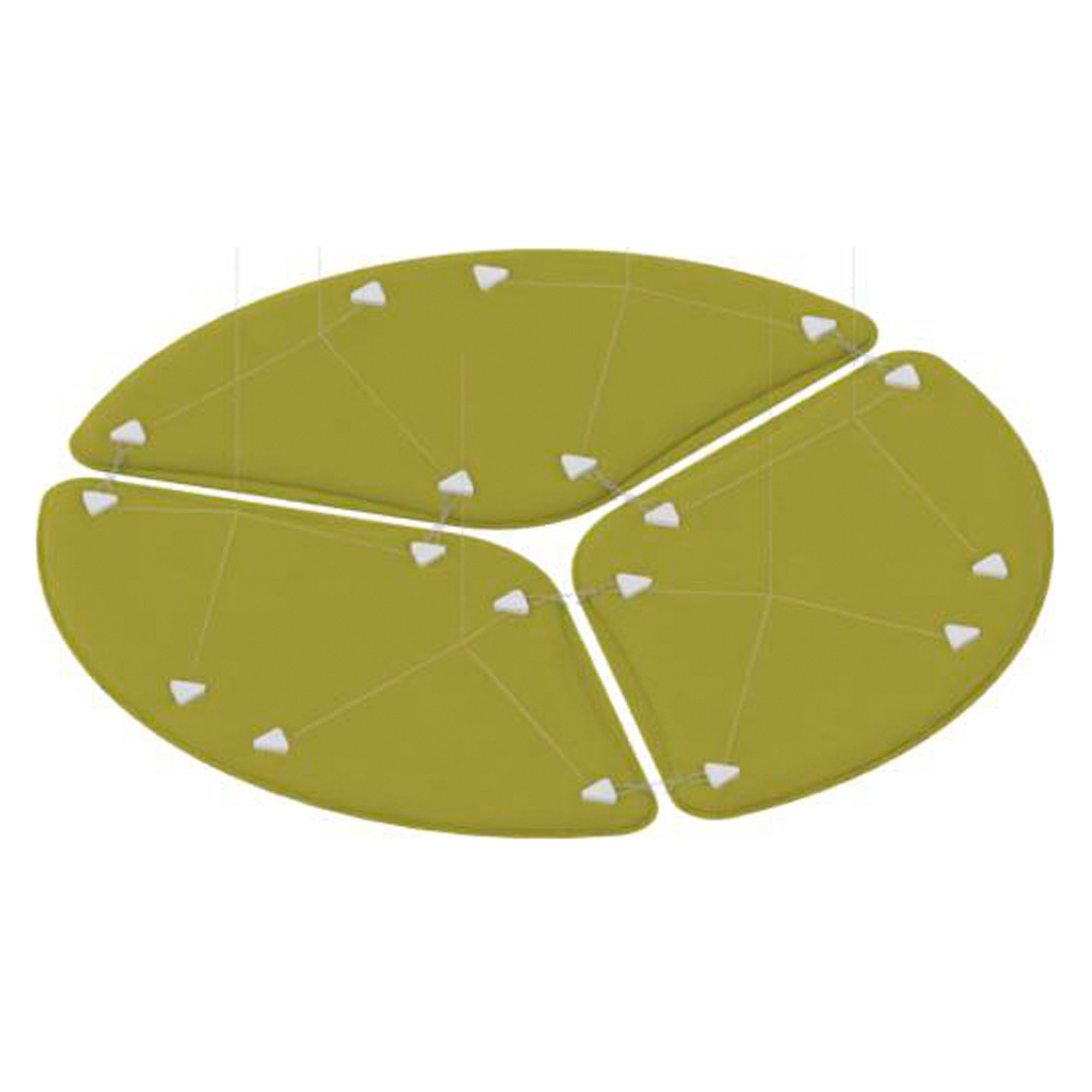 Pannelli fonoassorbenti Quadrifoglio LightSound petalo l 28 x h 50 cm spessore 4 cm 3 unità