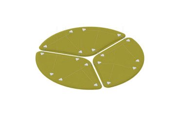 Pannelli fonoassorbenti Quadrifoglio LightSound petalo l 28 x h 50 cm spessore 4 cm 3 unità