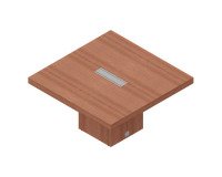 Tavolo riunione Miami Cubo l 140 x p 140 x h 76,8 cm colore noce