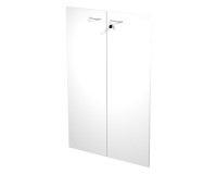 Coppia ante medie l 80 x p 2 x h 115 cm per armadio medio a giorno colore bianco