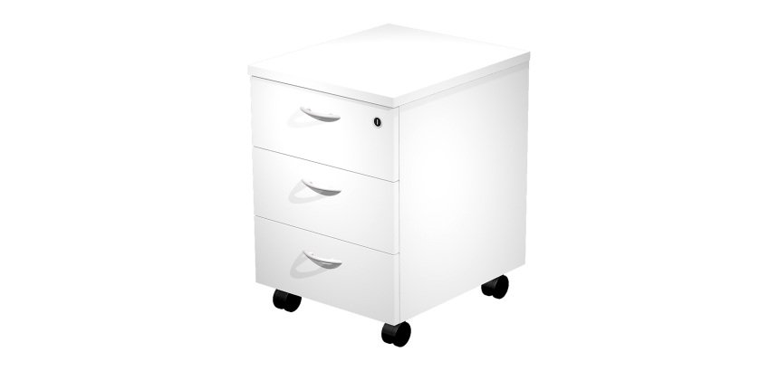 Cassettiera 3 cassetti su ruote l x p x h 43 x 52 x 59,5 cm fornita smontata