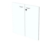 Coppia ante basse l 80 x p 2 x h 67 cm per armadio basso a giorno colore bianco