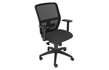 Sedia girevole operativa con schienale in rete UNISIT Kemper KMA Target grigio