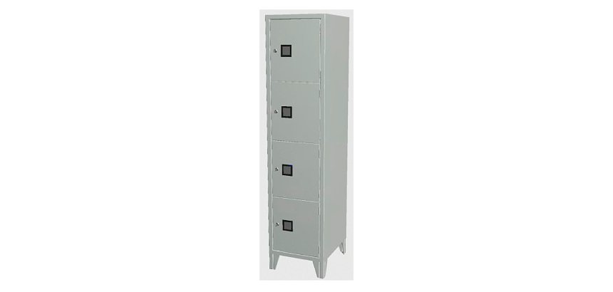 Armadio casellario 4 posti Grigio 420 x 500 x 1.800 mm