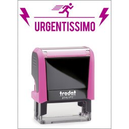 Timbro Trodat Printy 4912 "Urgentissimo" rosa neon