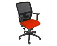 Sedia girevole operativa con schienale in rete UNISIT Kemper KMA King L rosso