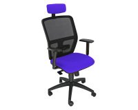 Sedia girevole con schienale in rete UNISIT Kemper KMAPG Ignifugo blu