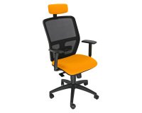 Sedia girevole con schienale in rete UNISIT Kemper KMAPG Target arancione