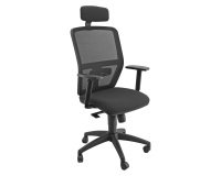 Sedia girevole con schienale in rete UNISIT Kemper KMAPG Eco nero