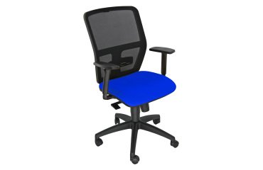 Sedia girevole operativa con schienale in rete UNISIT Kemper KMA Target blu chiaro