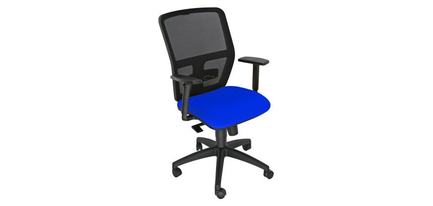Sedia girevole operativa con schienale in rete UNISIT Kemper KMA King L blu