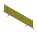 Pannello divisorio fonoassorbente Quadrifoglio Lightsound Verde prato 1.600 x 330 mm