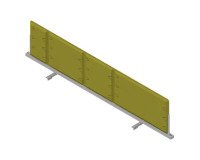 Pannello divisorio fonoassorbente Quadrifoglio Lightsound Verde prato 1.600 x 330 mm