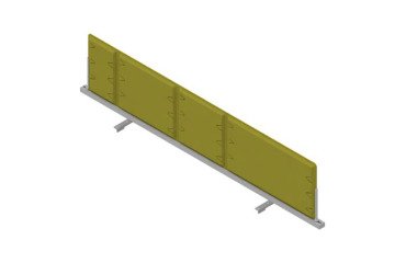 Pannello divisorio fonoassorbente Quadrifoglio Lightsound Verde prato 1.600 x 330 mm