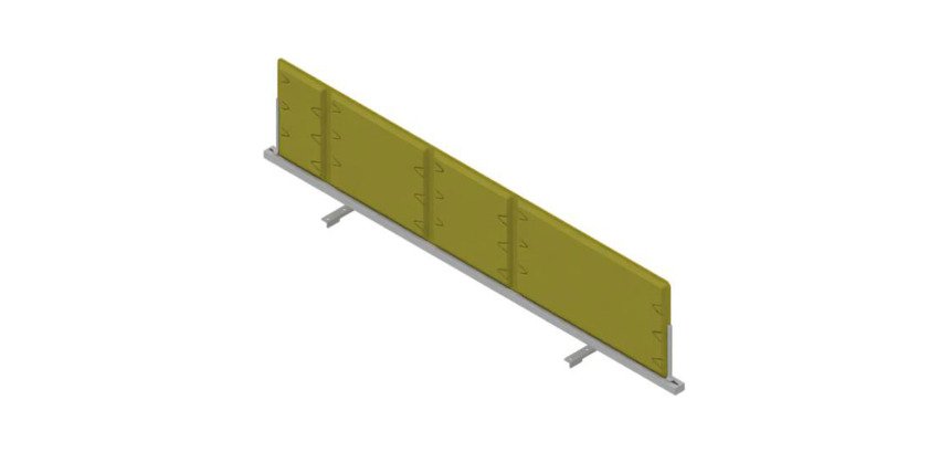 Pannello divisorio fonoassorbente Quadrifoglio Lightsound Verde prato 1.600 x 330 mm