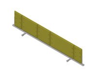 Pannello divisorio fonoassorbente Quadrifoglio Lightsound Verde prato 1.800 x 330 mm