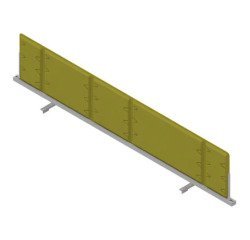 Pannello divisorio fonoassorbente Quadrifoglio Lightsound Verde prato 1.800 x 330 mm