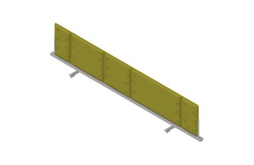 Pannello divisorio fonoassorbente Quadrifoglio Lightsound Verde prato 1.800 x 330 mm