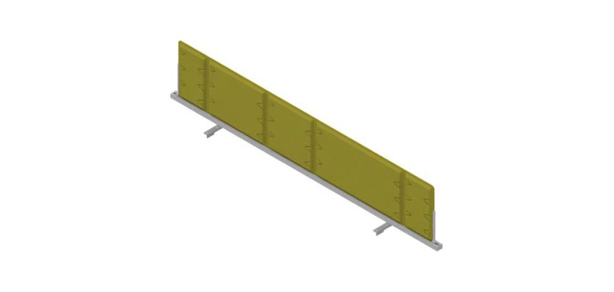 Pannello divisorio fonoassorbente Quadrifoglio Lightsound Verde prato 1.800 x 330 mm