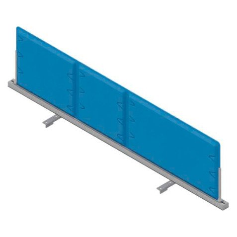 Pannello divisorio fonoassorbente Quadrifoglio Lightsound Azzurro 1.400 x 330 mm