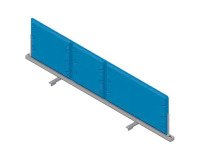 Pannello divisorio fonoassorbente Quadrifoglio Lightsound Azzurro 1.400 x 330 mm