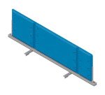 Pannello divisorio fonoassorbente Quadrifoglio Lightsound Azzurro 1.200 x 330 mm
