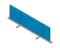 Pannello divisorio fonoassorbente Quadrifoglio Lightsound Azzurro 1.200 x 330 mm