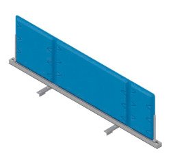 Pannello divisorio fonoassorbente Quadrifoglio Lightsound Azzurro 1.200 x 330 mm