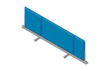 Pannello divisorio fonoassorbente Quadrifoglio Lightsound Azzurro 1.200 x 330 mm
