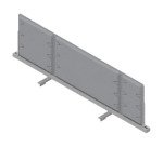 Pannello divisorio fonoassorbente Quadrifoglio Lightsound Grigio 1.200 x 330 mm