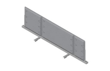 Pannello divisorio fonoassorbente Quadrifoglio Lightsound Grigio 1.200 x 330 mm