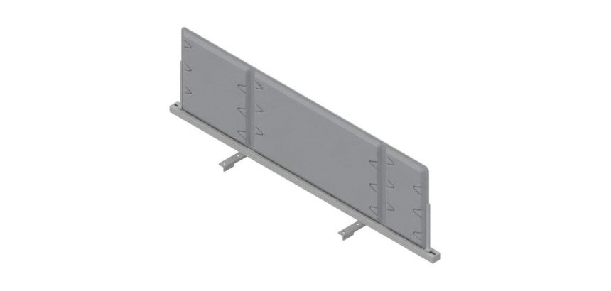 Pannello divisorio fonoassorbente Quadrifoglio Lightsound Grigio 1.200 x 330 mm