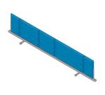 Pannello divisorio fonoassorbente Quadrifoglio Lightsound Azzurro 1.800 x 330 mm