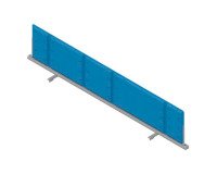 Pannello divisorio fonoassorbente Quadrifoglio Lightsound Azzurro 1.800 x 330 mm