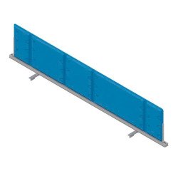 Pannello divisorio fonoassorbente Quadrifoglio Lightsound Azzurro 1.800 x 330 mm