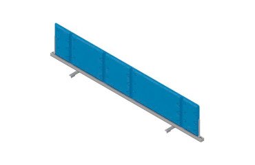 Pannello divisorio fonoassorbente Quadrifoglio Lightsound Azzurro 1.800 x 330 mm