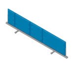 Pannello divisorio fonoassorbente Quadrifoglio Lightsound Azzurro 1.600 x 330 mm