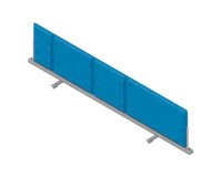 Pannello divisorio fonoassorbente Quadrifoglio Lightsound Azzurro 1.600 x 330 mm