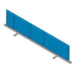 Pannello divisorio fonoassorbente Quadrifoglio Lightsound Azzurro 1.600 x 330 mm