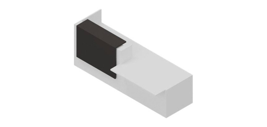 Reception Quadrifoglio Miami Bianco, grigio 2.860 x 1.120 x 1.130 mm