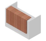 Reception Quadrifoglio Miami Bianco, noce canaletto 1.660 x 800 x 1.130 mm