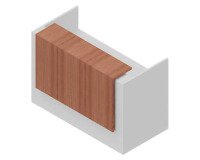 Reception Quadrifoglio Miami Bianco, noce canaletto 1.660 x 800 x 1.130 mm