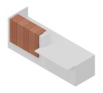 Reception Quadrifoglio Miami Bianco, noce canaletto 2.860 x 1.120 x 1.130 mm